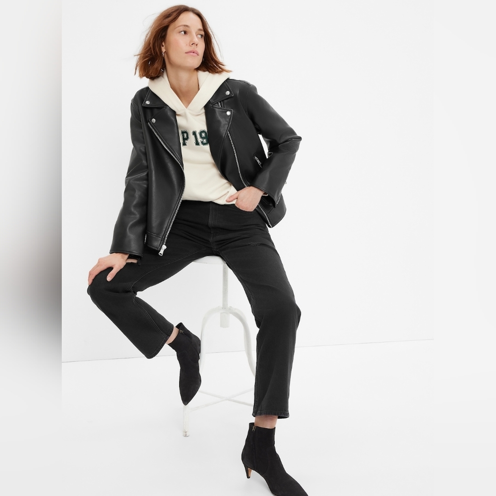 Gap Vegan Leather Moto Jacket